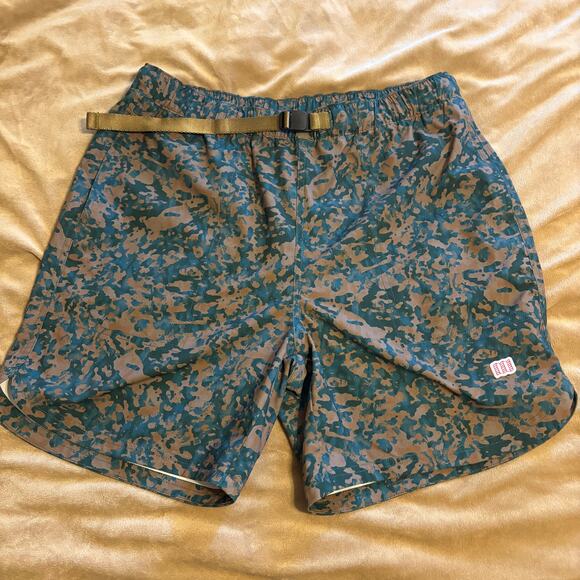Topo Designs Other - Topo Designs River Shorts Sahara Nebula Camo Belted Men's Large L Active